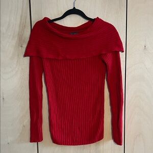 The Limited Red Off-the-Shoulder Sweater